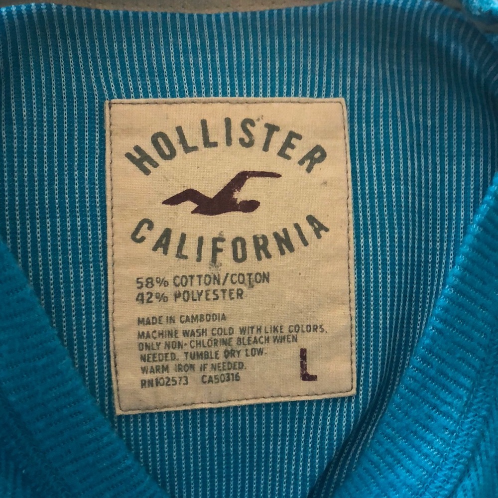 Men’s Bright Blue Hollister Crewneck Sweater - Picture 6 of 6